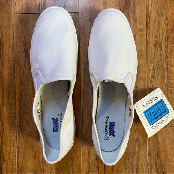NWT Keds "They Feel Good" White Canvas Washable Shoes Size 8.5 - Picture 12 of 15